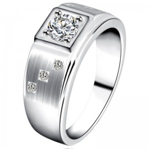 Heren ringen zirconia heren statement ringen 925 sterling zilveren platina belofte ringen voor mannen