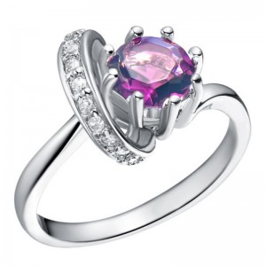 Verlovingsringen voor vrouwen amethist zirconia ringen robijn ringen beloven ringen